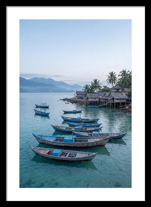 Tropical Fishing Village At Dawn