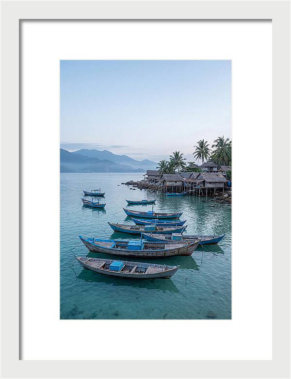 Tropical Fishing Village At Dawn