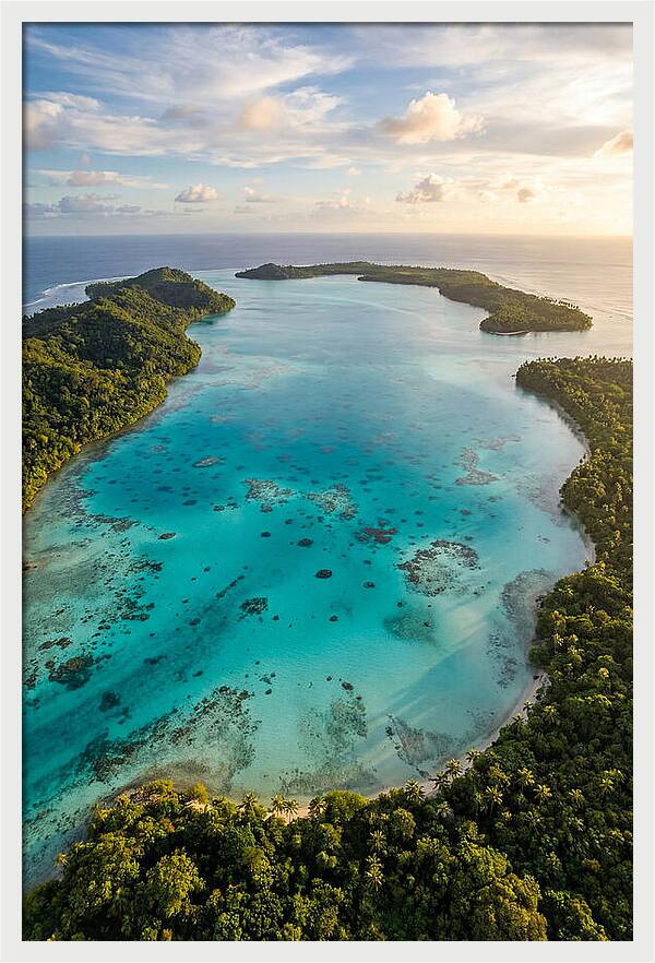 Tropical Lagoon From Above