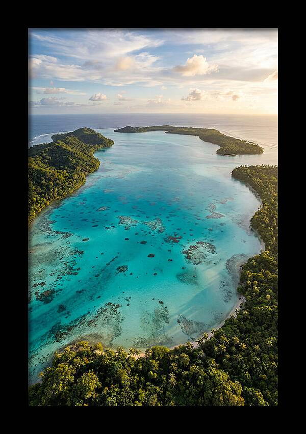 Tropical Lagoon From Above