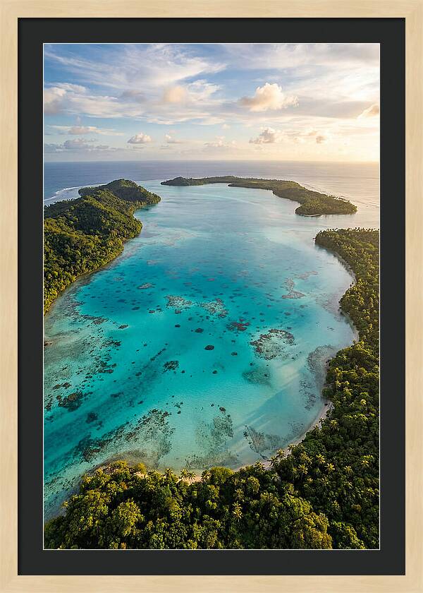 Tropical Lagoon From Above