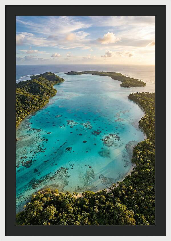 Tropical Lagoon From Above