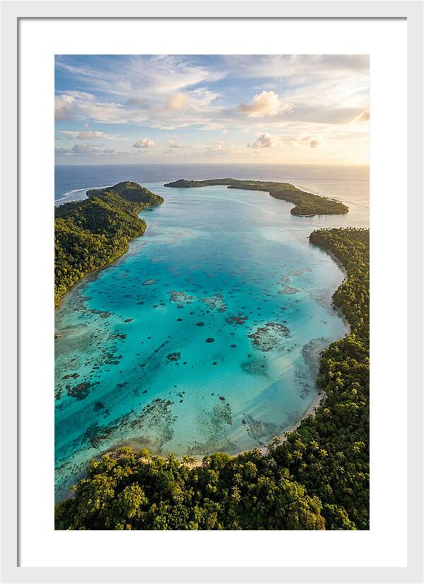 Tropical Lagoon From Above