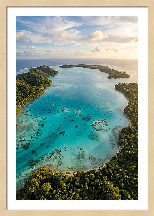 Tropical Lagoon From Above