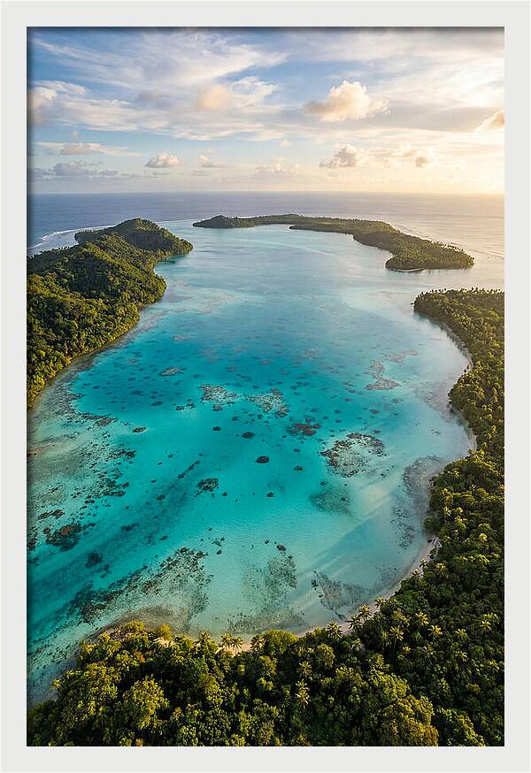 Tropical Lagoon From Above