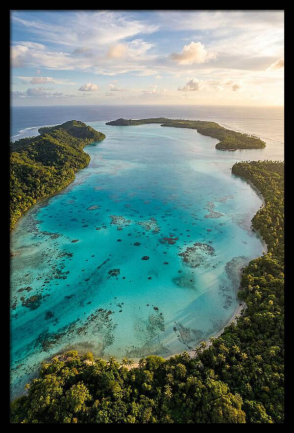 Tropical Lagoon From Above