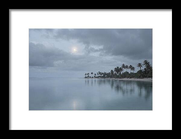 Tropical Moonrise Over Calm Waters