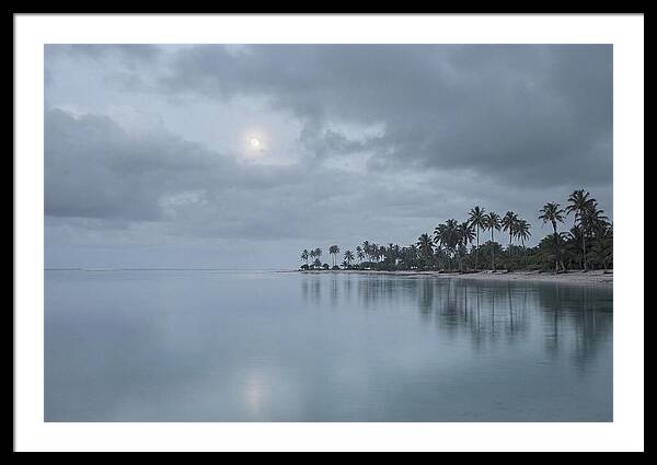 Tropical Moonrise Over Calm Waters