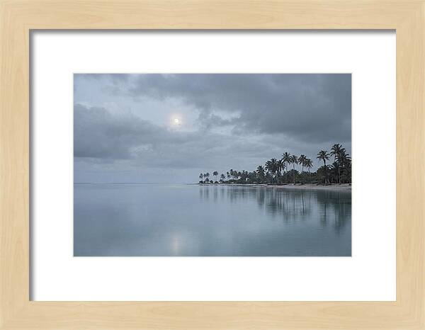 Tropical Moonrise Over Calm Waters