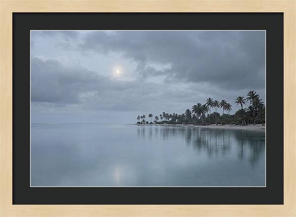 Tropical Moonrise Over Calm Waters
