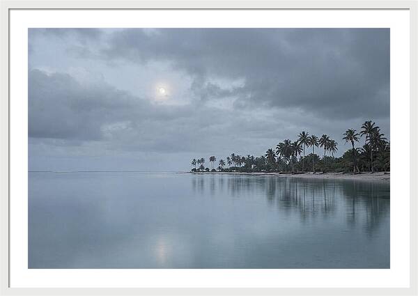 Tropical Moonrise Over Calm Waters