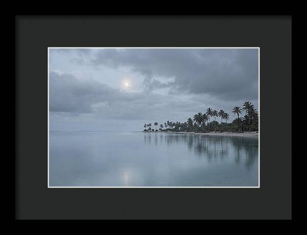 Tropical Moonrise Over Calm Waters
