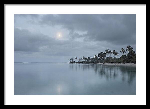 Tropical Moonrise Over Calm Waters