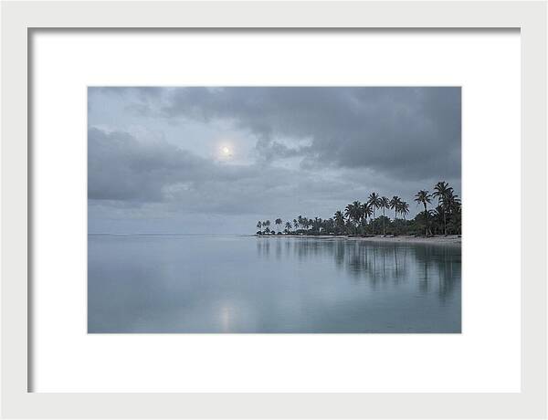Tropical Moonrise Over Calm Waters