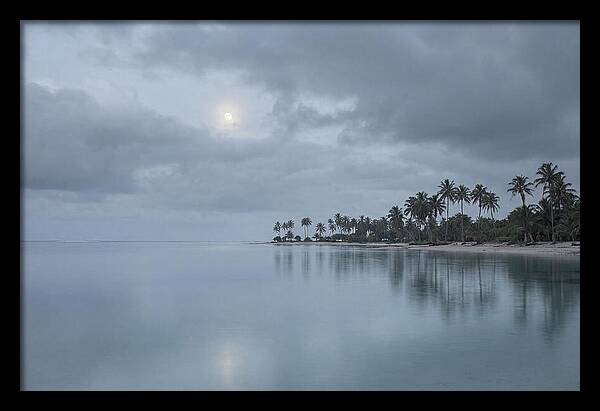 Tropical Moonrise Over Calm Waters