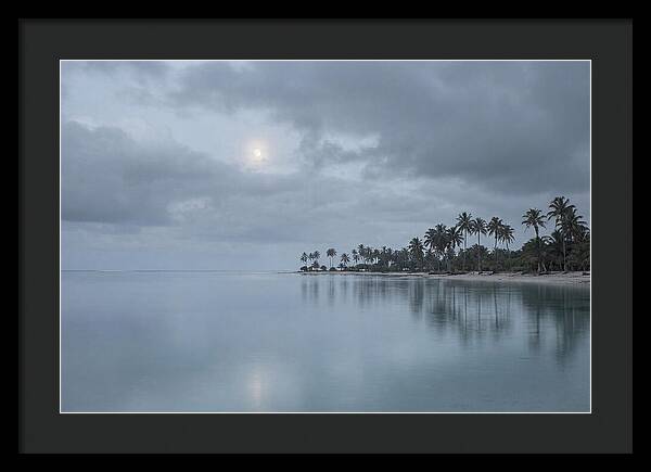 Tropical Moonrise Over Calm Waters