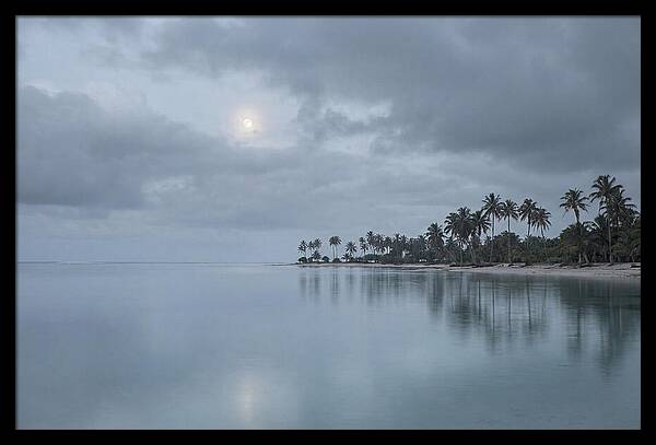 Tropical Moonrise Over Calm Waters