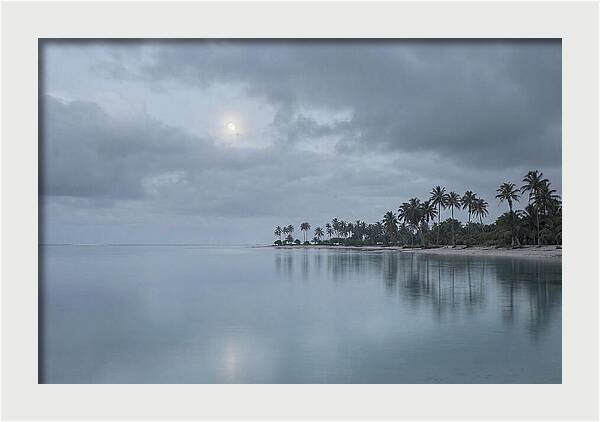 Tropical Moonrise Over Calm Waters