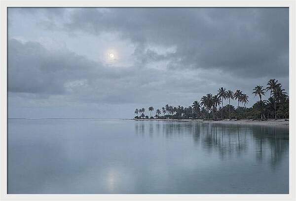 Tropical Moonrise Over Calm Waters