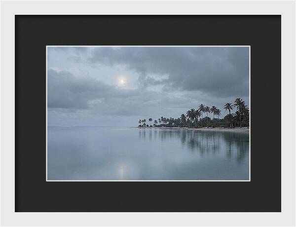 Tropical Moonrise Over Calm Waters