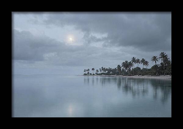 Tropical Moonrise Over Calm Waters