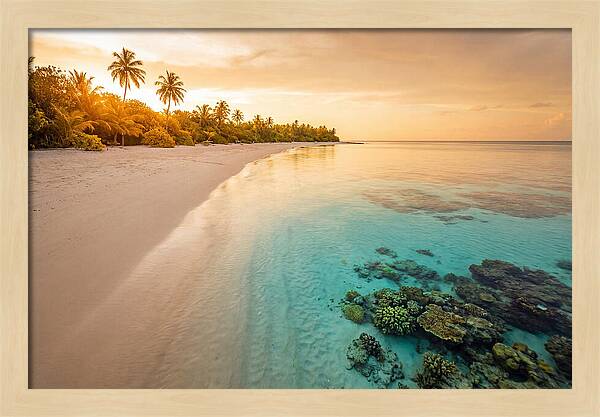 Tropical Paradise At Dusk