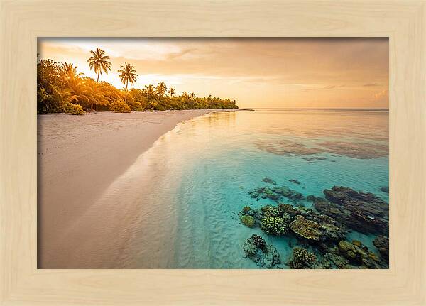 Tropical Paradise At Dusk