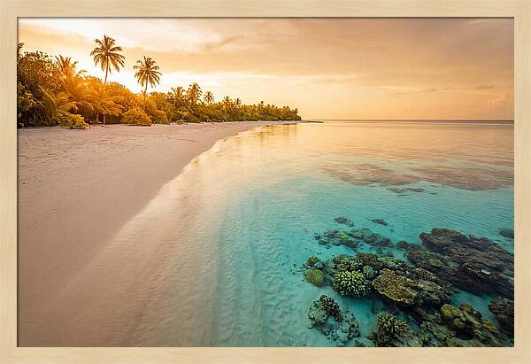 Tropical Paradise At Dusk