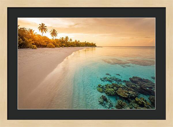 Tropical Paradise At Dusk