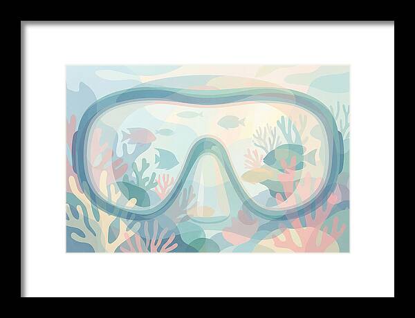 Tropical Reef Through Snorkel Mask