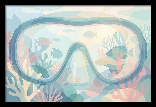 Tropical Reef Through Snorkel Mask