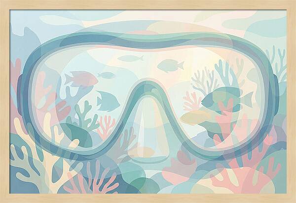 Tropical Reef Through Snorkel Mask