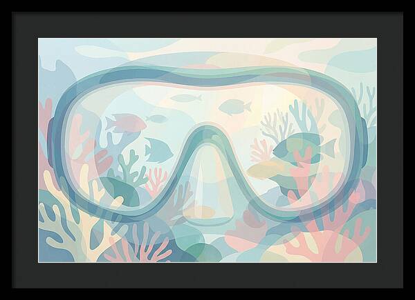 Tropical Reef Through Snorkel Mask
