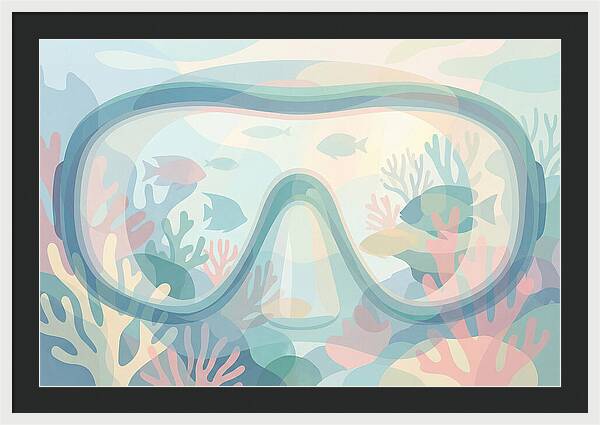 Tropical Reef Through Snorkel Mask