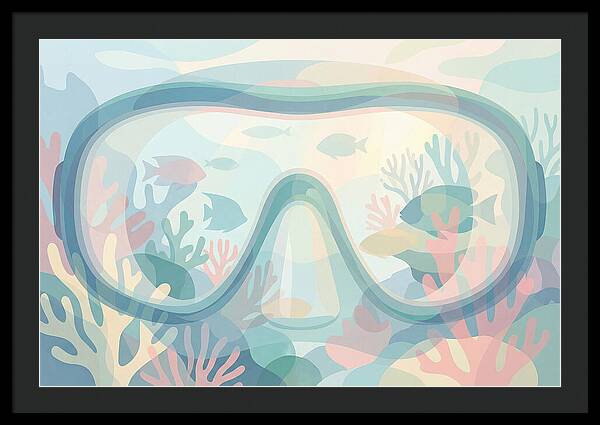 Tropical Reef Through Snorkel Mask