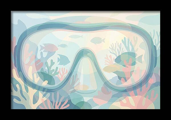 Tropical Reef Through Snorkel Mask