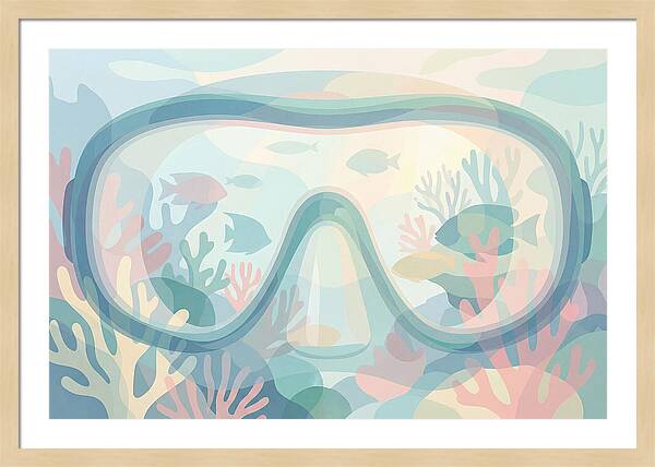 Tropical Reef Through Snorkel Mask