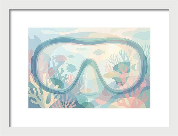 Tropical Reef Through Snorkel Mask