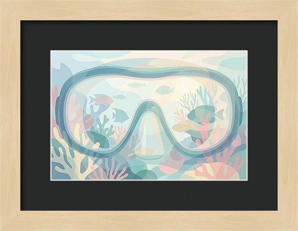Tropical Reef Through Snorkel Mask