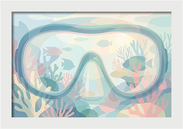 Tropical Reef Through Snorkel Mask