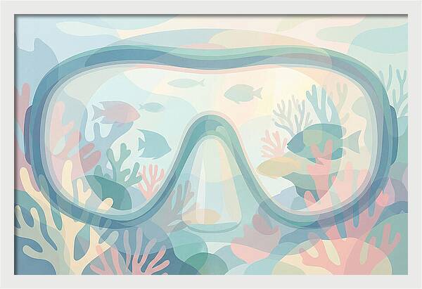 Tropical Reef Through Snorkel Mask