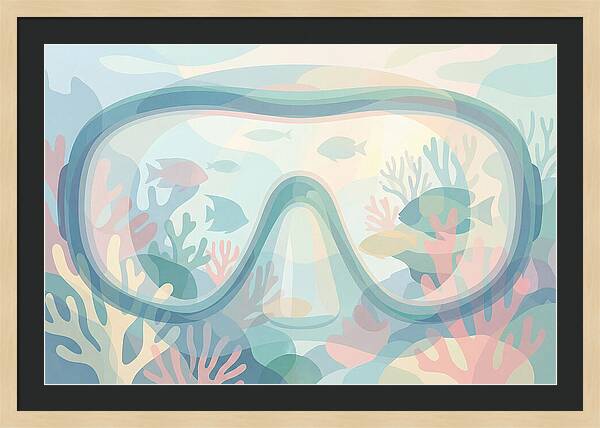 Tropical Reef Through Snorkel Mask
