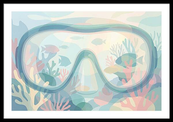 Tropical Reef Through Snorkel Mask