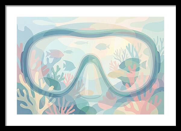 Tropical Reef Through Snorkel Mask
