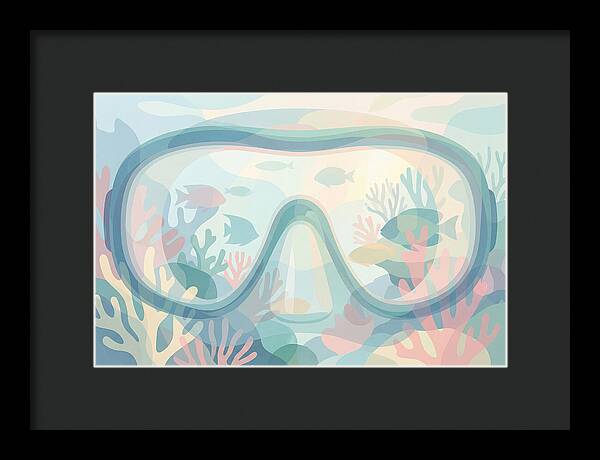 Tropical Reef Through Snorkel Mask