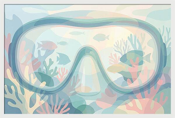 Tropical Reef Through Snorkel Mask