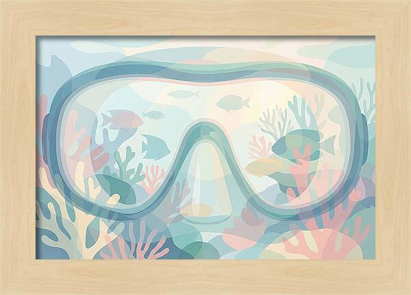 Tropical Reef Through Snorkel Mask