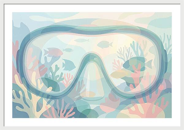 Tropical Reef Through Snorkel Mask