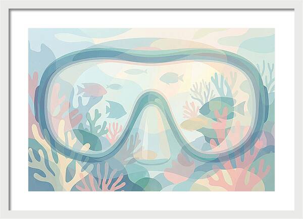 Tropical Reef Through Snorkel Mask