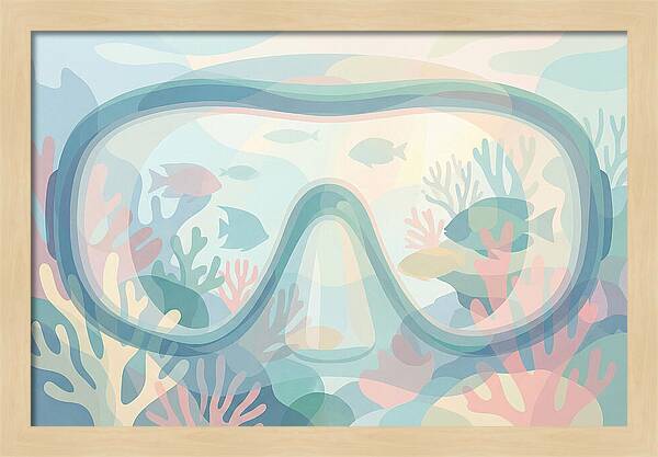 Tropical Reef Through Snorkel Mask